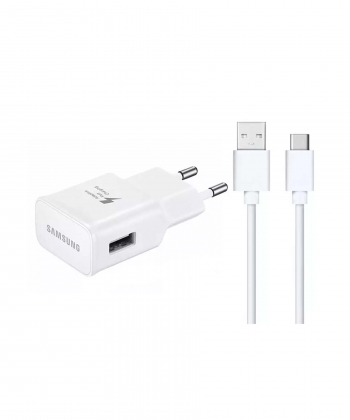 شارژر و کابل تایپ سی اصلی سامسونگ Samsung Fast Charging With Type-C Cable 15W