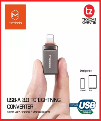 مبدل اوتی جی آیفون یواس بی به لایتنینگ مک دودو MCDODO OTG USB-A 3.0 To Lightning Mini OTG Adapter OT-8600