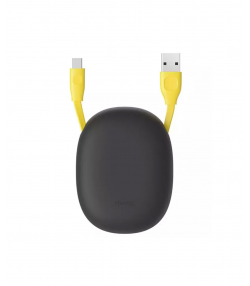 کابل شارژ و انتقال داده تایپ سی 2 آمپر یک متری بیسوس Baseus Little Reunion One-Way Stretchable Type-C Cable