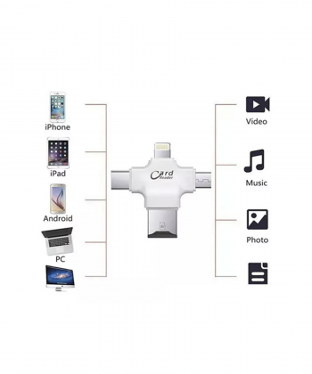 او تی جی کارتخوان کوتتسی Coteetci iUSB 4 In 1 Card Reader CS5125