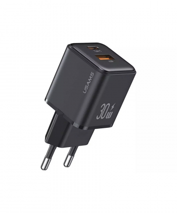 شارژر دیواری تایپ سی و یو اس بی 30 وات و 18 وات یوسامز USAMS US-CC189 PD 30W Charger Adaptateur