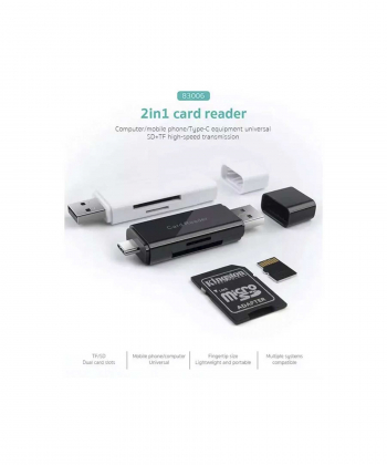 اوتی جی کارتخوان تایپ سی و یو اس بی کوتتسی Coteetci two-in-one card reader 83006