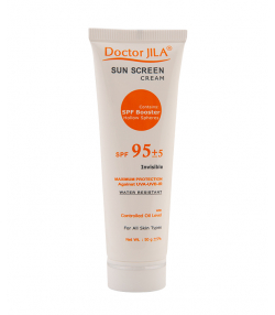 کرم ضدآفتاب بی رنگ SPF95 دکتر ژیلا Dr. Jila وزن 50 گرم