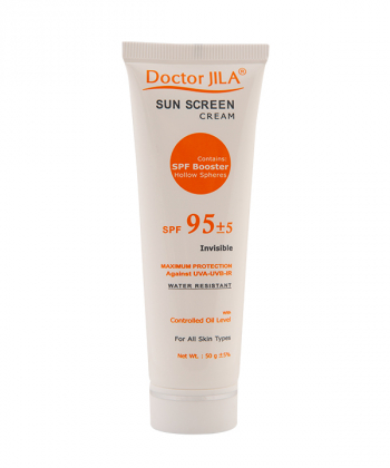 کرم ضدآفتاب بی رنگ SPF95 دکتر ژیلا Dr. Jila وزن 50 گرم