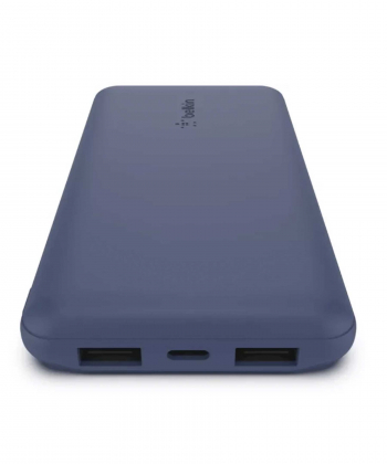 پاور بانک شارژ سریع 10000 میلی آمپر 3 پورت + کابل USB-A به USB-C بلکین مدل BPB011btBk(boost charge)