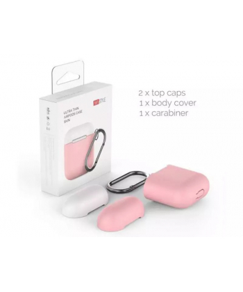 کاور سیلیکونی دو درب قلاب دار ایرپاد 1 و 2 آها استیل AHAStyle PT46 Case Airpods 1/2