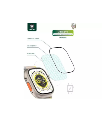 محافظ صفحه نمایش اپل واچ 49 میلی متری گرین لاین Green Lion Ultra Pro HD Glass Apple Watch GNHDGL49CL