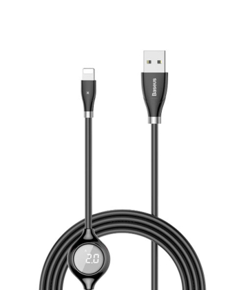 کابل لایتنینگ نمایشگردار بیسوس Baseus Big Eye Digital Display Lightning Cable 1.2m