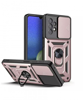 قاب محافظ لنز و حلقه دار سامسونگ Samsung Galaxy A72 Slide Camera & Ring Holder Stand Case