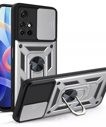 قاب محافظ لنز و حلقه دار شیائومی Xiaomi Redmi Note 11 Pro China Slide Camera & Ring Holder Stand Case