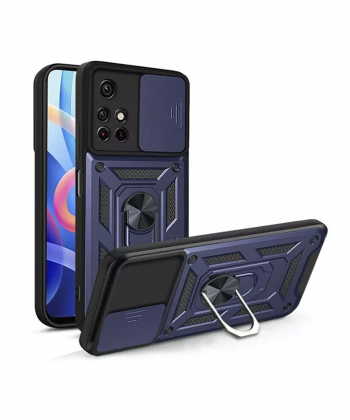 قاب محافظ لنز و حلقه دار شیائومی Xiaomi Redmi Note 11 Pro China Slide Camera & Ring Holder Stand Case