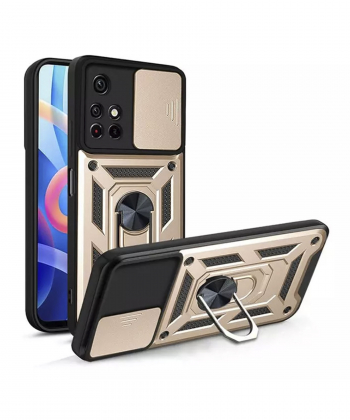 قاب محافظ لنز و حلقه دار شیائومی Xiaomi Redmi Note 11 Pro China Slide Camera & Ring Holder Stand Case