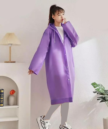 پانچو بارانی ضدآب شفاف با قابلیت استفاده مجدد Reusable EVA Rain Poncho