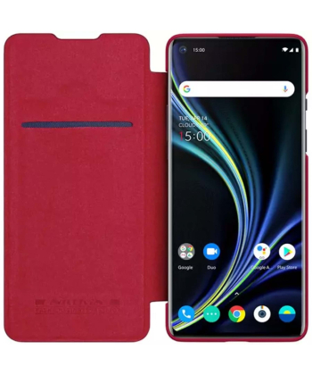 کیف چرمی نیلکین وان پلاس Nillkin Qin Leather Case OnePlus 8