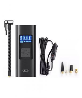 پمپ باد و چراغ قوه بی سیم 6000 میلی آمپرساعت ایکس او XO Air pump and wireless flashlight 6000 mAh CZ012