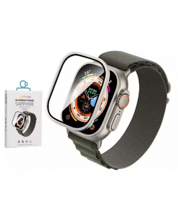 محافظ صفحه نمایش اپل واچ اولترا 49 میلی متری با قاب آلیاژ تیتانیوم کوتتسی Coteetci iWatch ultra film 49mm 24011