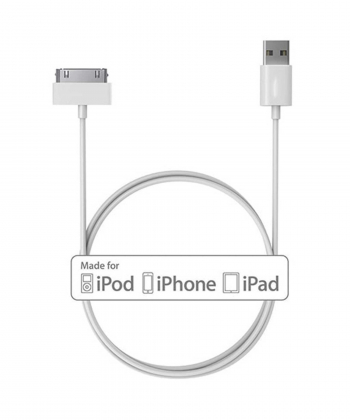 کابل اصلی شارژ آیفون Apple iphone 30 Pin to USB Cable 4/4s