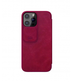 کیف چرمی نیلکین آیفون 13 پرومکس Nillkin Qin Leather Case iPhone 13 Pro Max