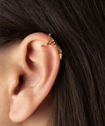 ایر کاف ”ear cuff” طلا مار پرسته Parasteh کد we949