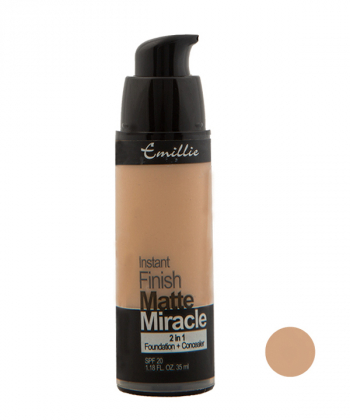 کرم پودر پمپی امیلی Emillie مدل Finish Matte Miracle حجم 35 میلی لیتر