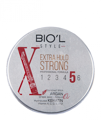 واکس مو آرگان بیول BIOˊL مدل EXTRA HOLD STRONG حجم 150 میلی لیتر