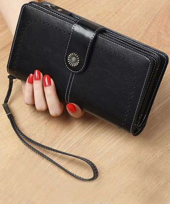 کیف پول چرمی زنانه IOS/Aiguoshi leather Wallet women's new 2046