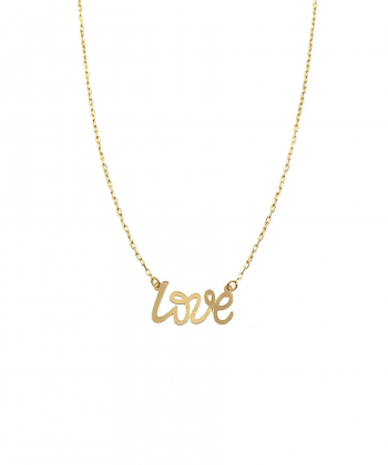 گردنبند LOVE هماتیت گلد Hematite Gold کد 131818