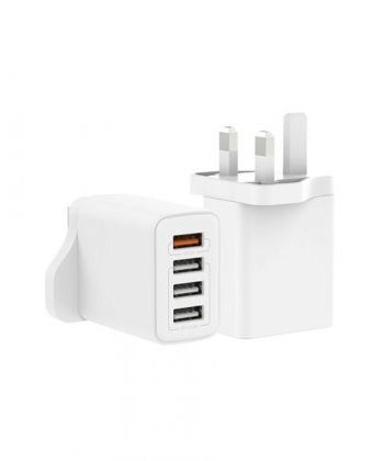 شارژر دیواری 4 پورت یو اس بی 30 وات رسی RECCI RC57U 30W 4 USB PORTS CHARGER