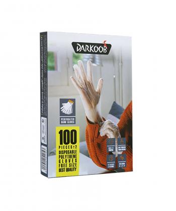 دستکش یکبار مصرف تقویمی دارکوب Darkoob چسبی و پرفراژ دار 100 عددی