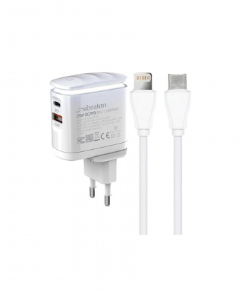 شارژر دیواری 25 وات سیبراتون مدل SW2225C PD به همراه کابل USB-C