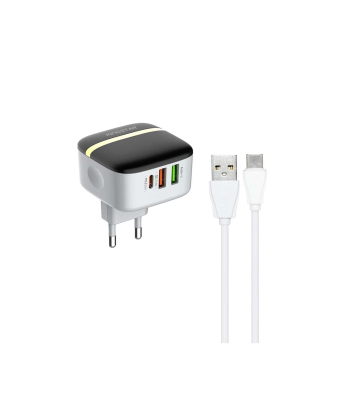 شارژر دیواری 32 وات کینگ استار مدل KW196 PD به همراه کابل USB-C