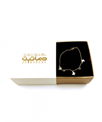 دستبند پروانه های خندان هماتیت گلد Hematite Gold کد 131841