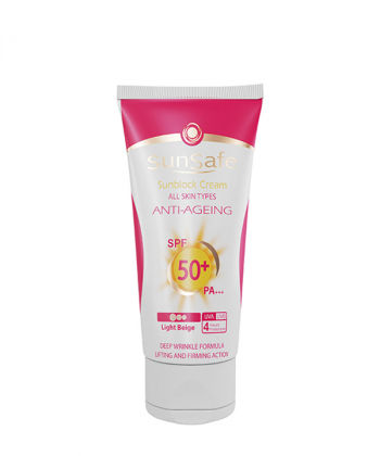 کرم ضد آفتاب و ضد چروک +SPF50 سان سیف Sun Safe وزن 50 گرم