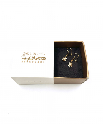 گوشواره کلیپسی لاکپشت هماتیت گلد Hematite Gold کد 131575