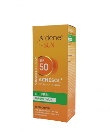 کرم ضد آفتاب فاقد چربی 50 SPF رنگ بژ آردن Ardene مدل +Acnesol وزن 50 گرم