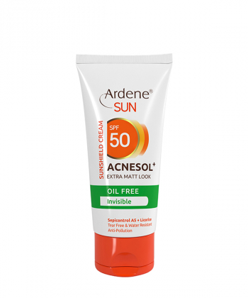 کرم ضد آفتاب فاقد چربی 50 SPF بی رنگ آردن Ardene مدل +Acnesol وزن 50 گرم