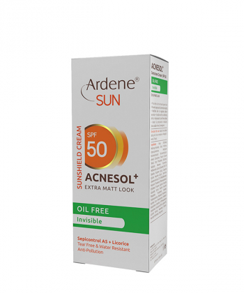 کرم ضد آفتاب فاقد چربی 50 SPF بی رنگ آردن Ardene مدل +Acnesol وزن 50 گرم