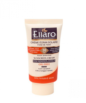 کرم ضد آفتاب رنگی SPF30 الارو Ellaro مدل Foundation Effect حجم 40 میلی لیتر - کاراملی