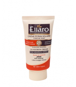 کرم ضد آفتاب کرم پودری SPF25 الارو Ellaro حجم 40 میلی لیتر