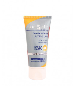 کرم ضد آفتاب SPF40 آقایان سان سیف Sun Safe وزن 50 گرم