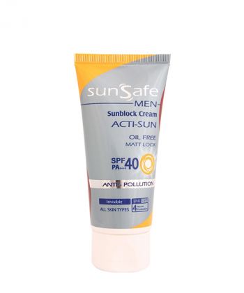 کرم ضد آفتاب SPF40 آقایان سان سیف Sun Safe وزن 50 گرم