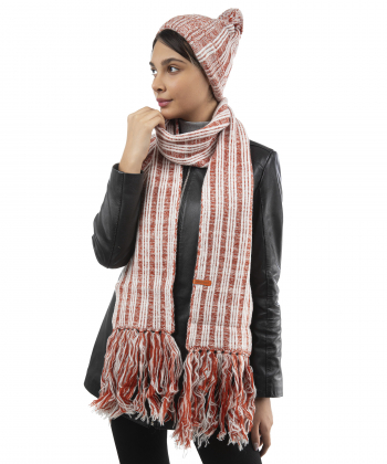 ست کلاه و شال گردن زنانه تارتن Tartan کد 293000109