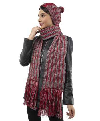 ست کلاه و شال گردن زنانه تارتن Tartan کد 293000109