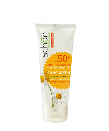 کرم ضد آفتاب SPF50 بی رنگ شون Schon حجم 50 میلی لیتر