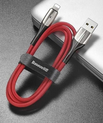 کابل شارژ سریع و انتقال داده لایتنینگ بیسوس Baseus Horizontal Lightning Data Cable 2m