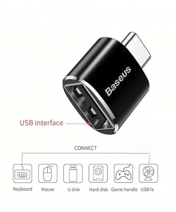 مبدل تایپ سی به یو اس بی بیسوس Baseus OTG USB Female to Type-C Male Adapter