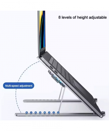 استند و پایه خنک کننده لپ تاپ و مک بوک تاشوی فلزی P11-F
