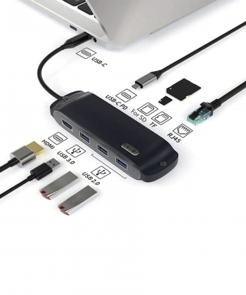 هاب تایپ سی 8 پورت کوتسی Coteci 8in1 USB-C Hub 16005