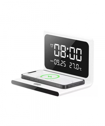 شارژر بی سیم و ساعت رومیزی رسی Recci RLS-L12 Perpetual Calendar Wireless Charger