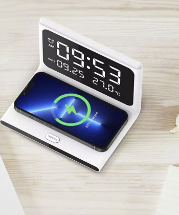 شارژر بی سیم و ساعت رومیزی رسی Recci RLS-L12 Perpetual Calendar Wireless Charger